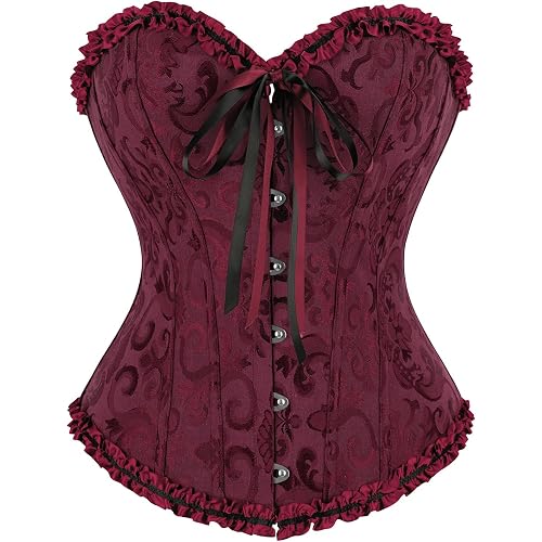 frawirshau Women's Overbust Costume Corset Renaissance Victorian