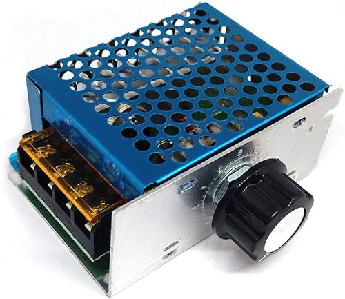 Controlador de velocidad del motor de 4000W, tablero de control del motor AC 110V Regulador de voltaje ajustable SCR Regulador de atenuación de alta