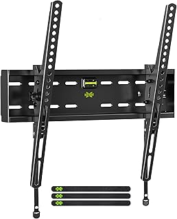 USX MOUNT TV Wall Bracket Tilting Universal TV Mount for Most 26-55 Inch Flat Screen TV with Weight Capacity Up to 99lbs, Low Profile +/-12 ° Tilt TV Bracket with Tilting Knob,Max VESA 400x400mm