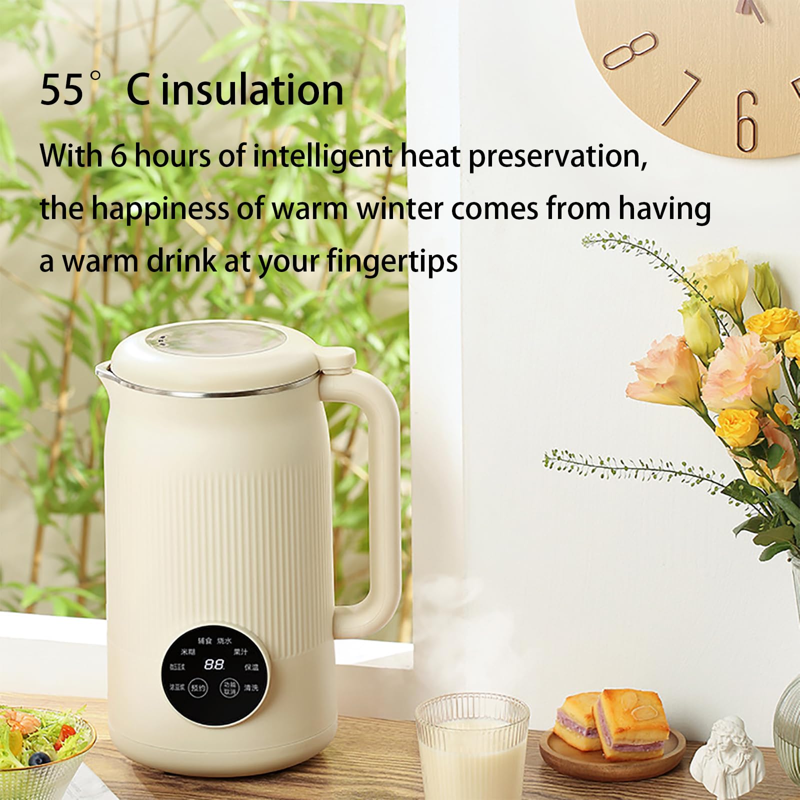 Amazon.co.jp: 自動豆乳メーカー 1L、800W ナッツミルクマシン 8 