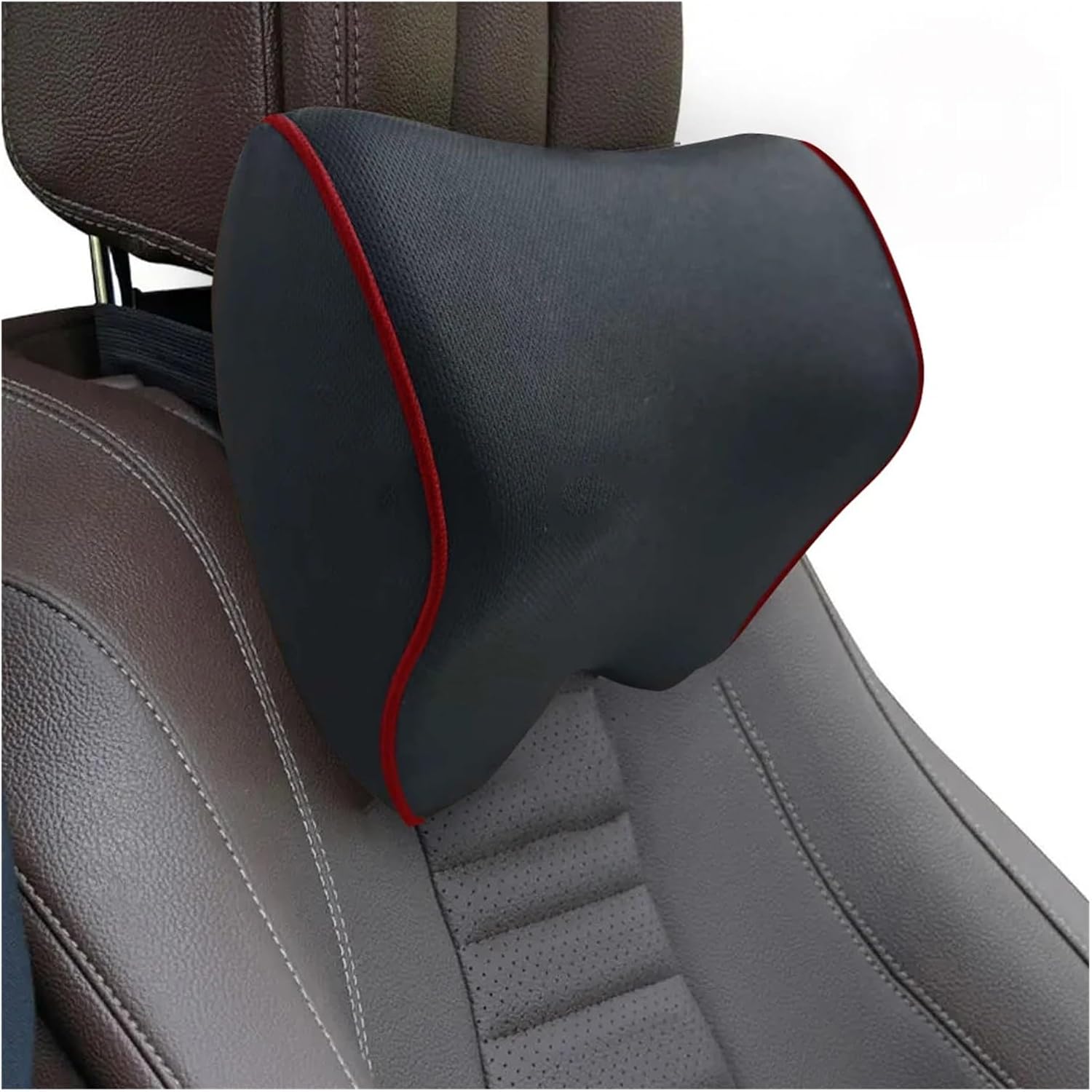 Memory Foam Car Neck Headrest Pillow - Comfortable Fit for Seat Neck Support Cushion Driving(Red)