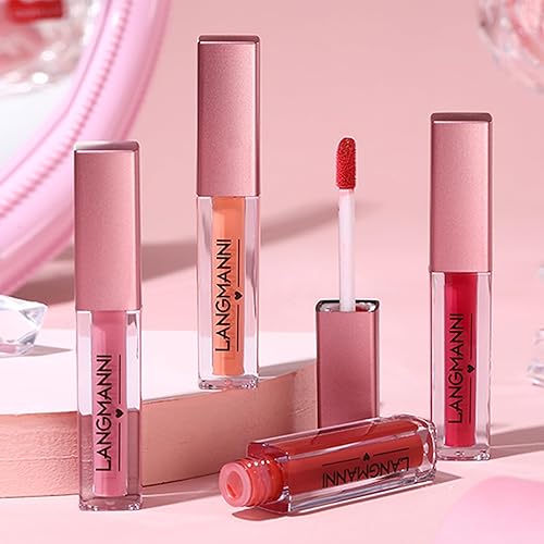 Miniatura 7 de LANGMANNI Conjunto de Maquillaje de Colección de Brillo de Labios de 12 Piezas, Brillos de Labios Líquidos Brillantes Suaves y Sedosos Tinte de