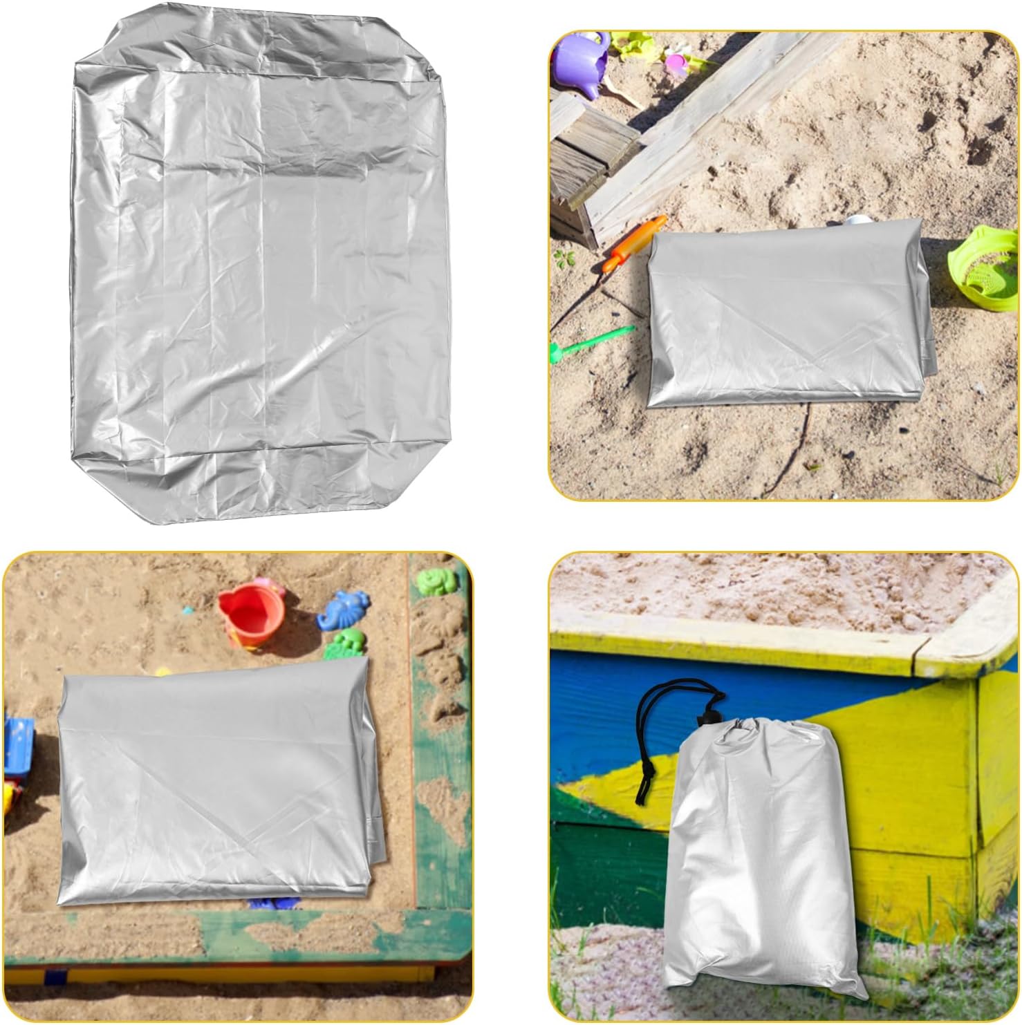 Sandbox Cover Protector for Areas Fits Square Sandboxes for Rain and Protection