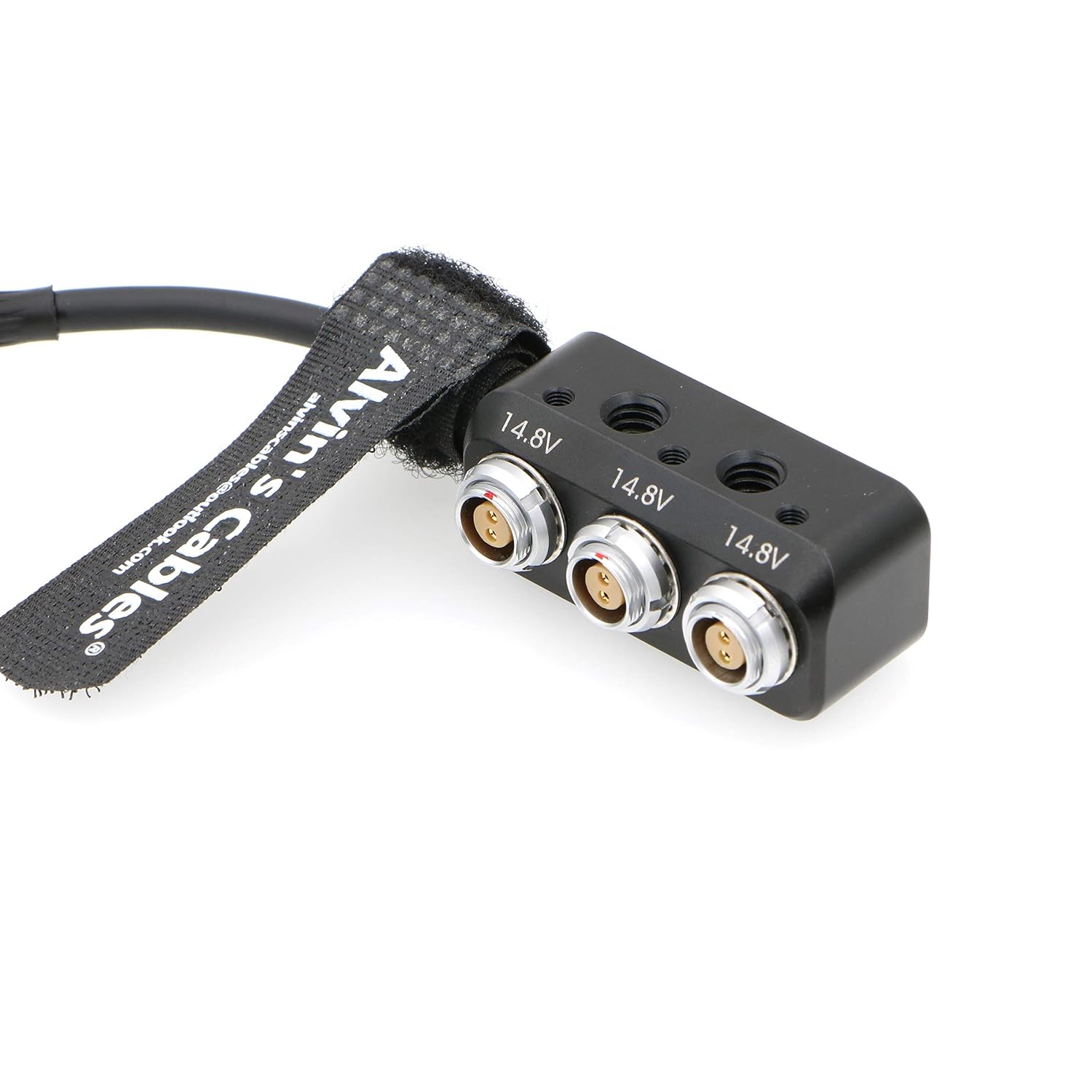 Alvin's Cables 1 to 3 Mini Power Splitter Box Cable 2 Pin Male to 3 2 Pin Female Box for ARRI RED Cameras Teradek
