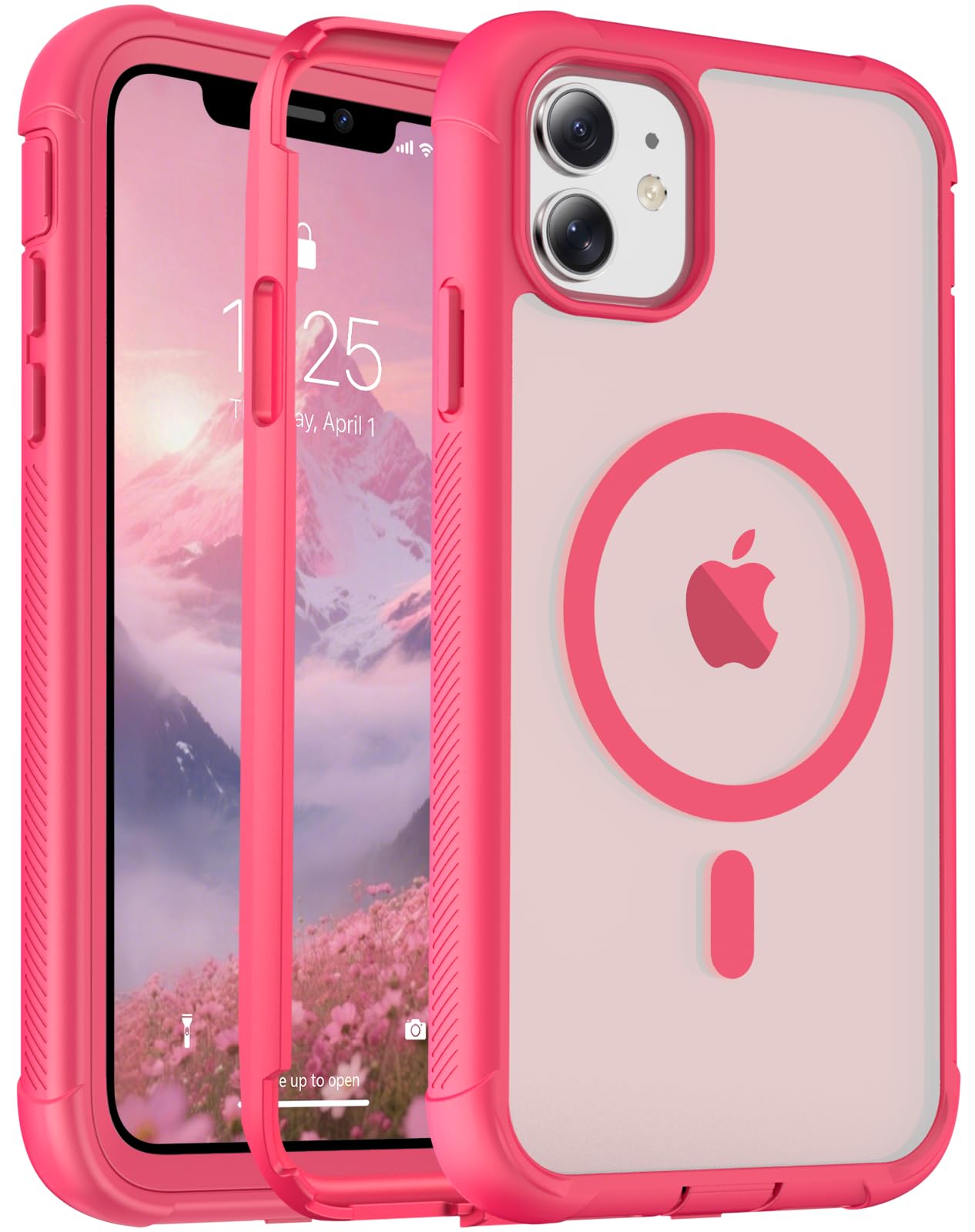 jaroco Magnetic for iPhone 11 Case Heavy Duty Protection Rose