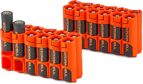 Miniatura 4 de by Powerpax - Contenedor de almacenamiento de baterías AA - Capacidad para 12 baterías, verde militar (paquete de 2)