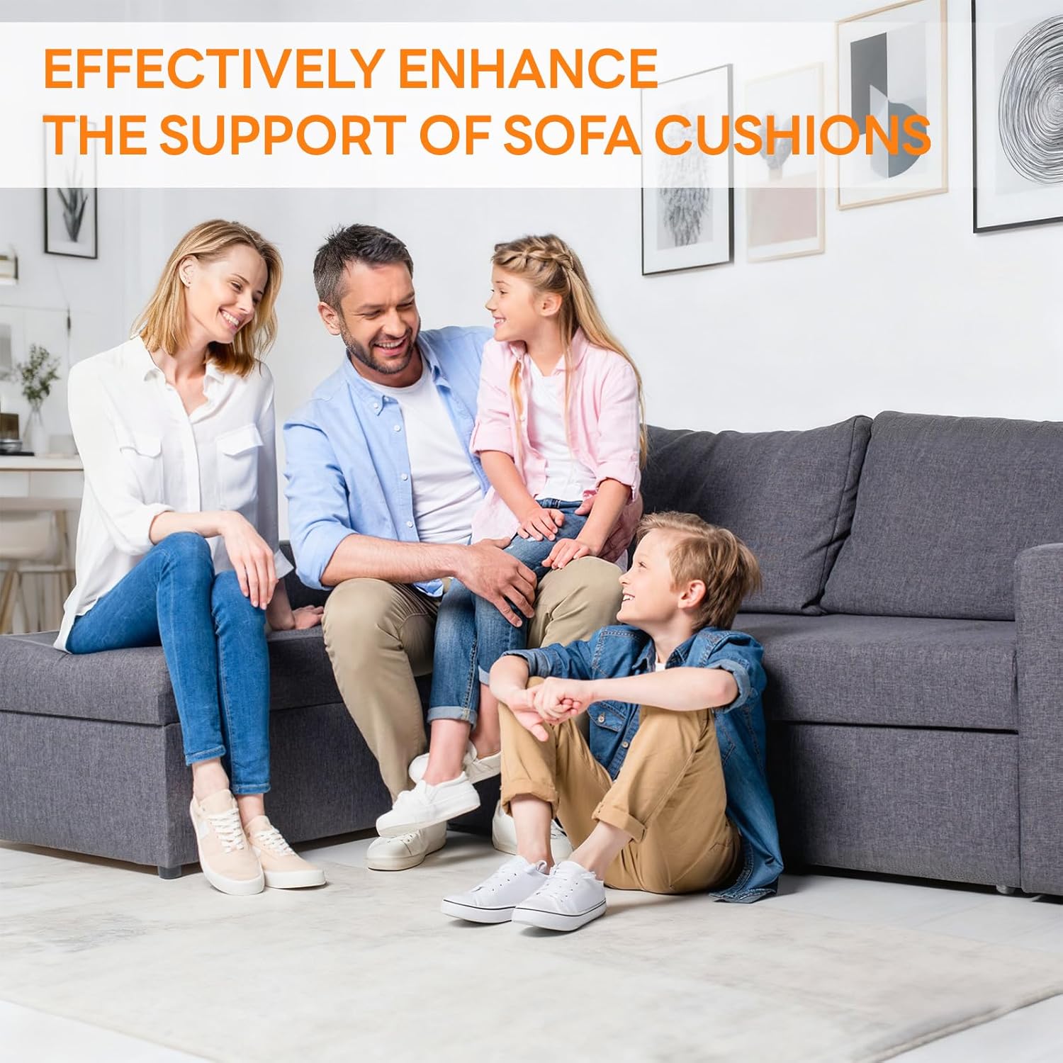 Pack of 3 Couch Cushion Support for Sagging Seats, 20" x 20" High-Density Trapezoidal Foam for Sofa Seat Support Pads for Under Cushions