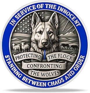 K9 Working Dog Memorial Coin – Honoring Police Dogs-Protecting The Innocent, Serving with Loyalty-Gift for Law Enforcement & K9 Handlers