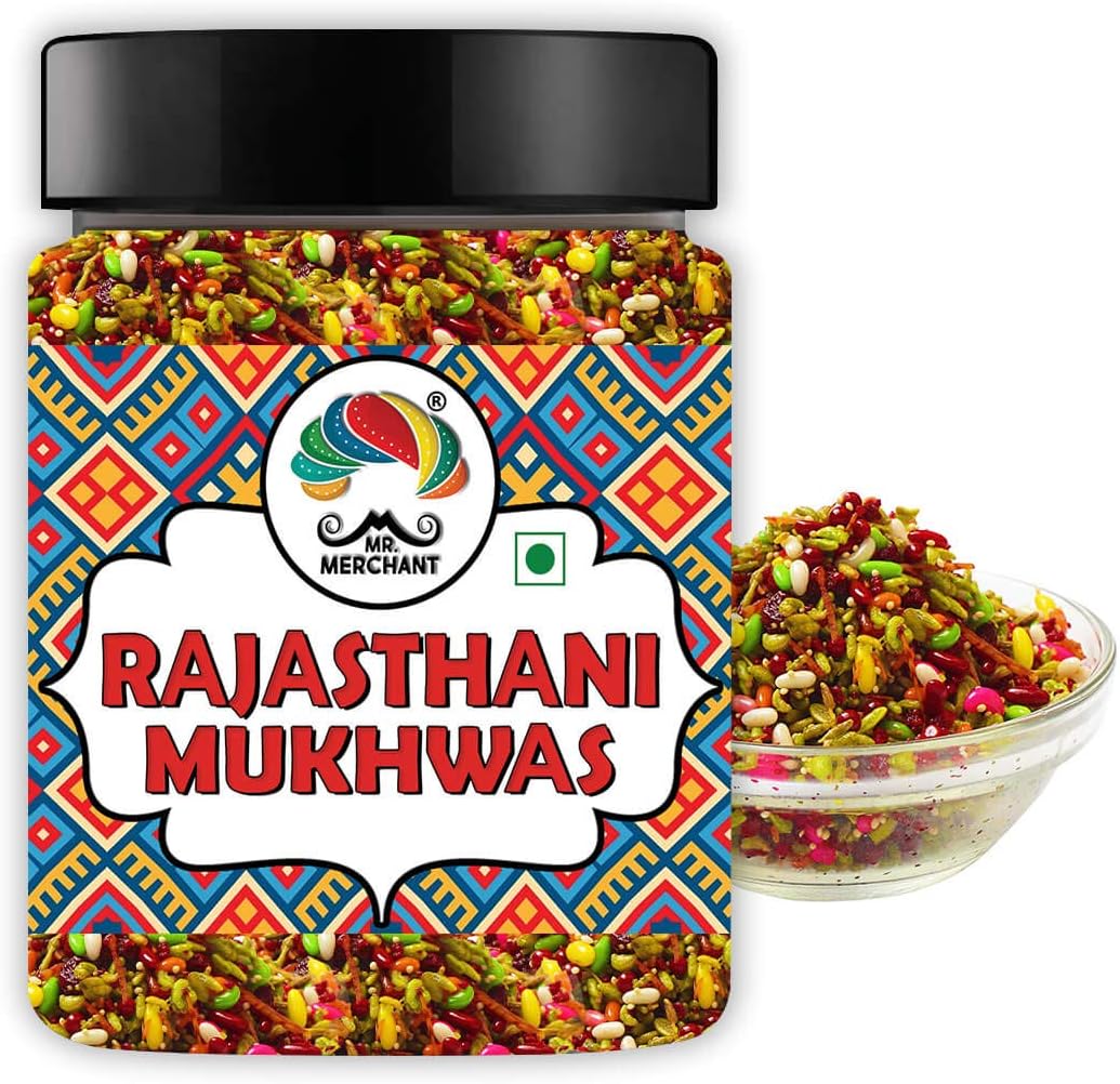 Mr. Merchant Rajasthani Mukhwas, Traditional Mouth Freshener Mukhwas Mix (300 gm (Pack of 1))