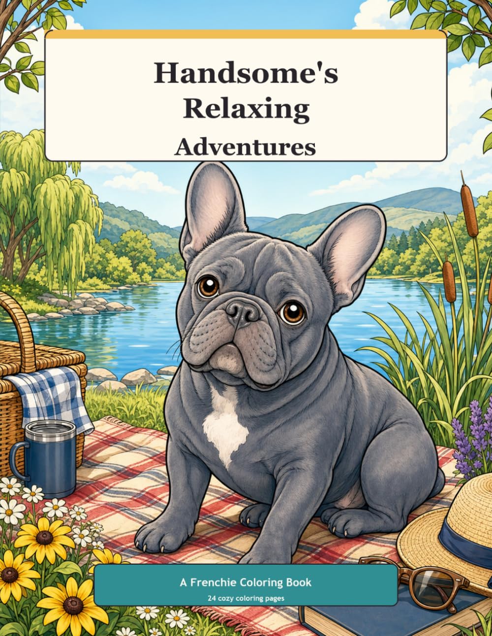 Handsome’s Relaxing Adventures: A Frenchie Coloring Book (Handsome the Frenchie Coloring Adventures)