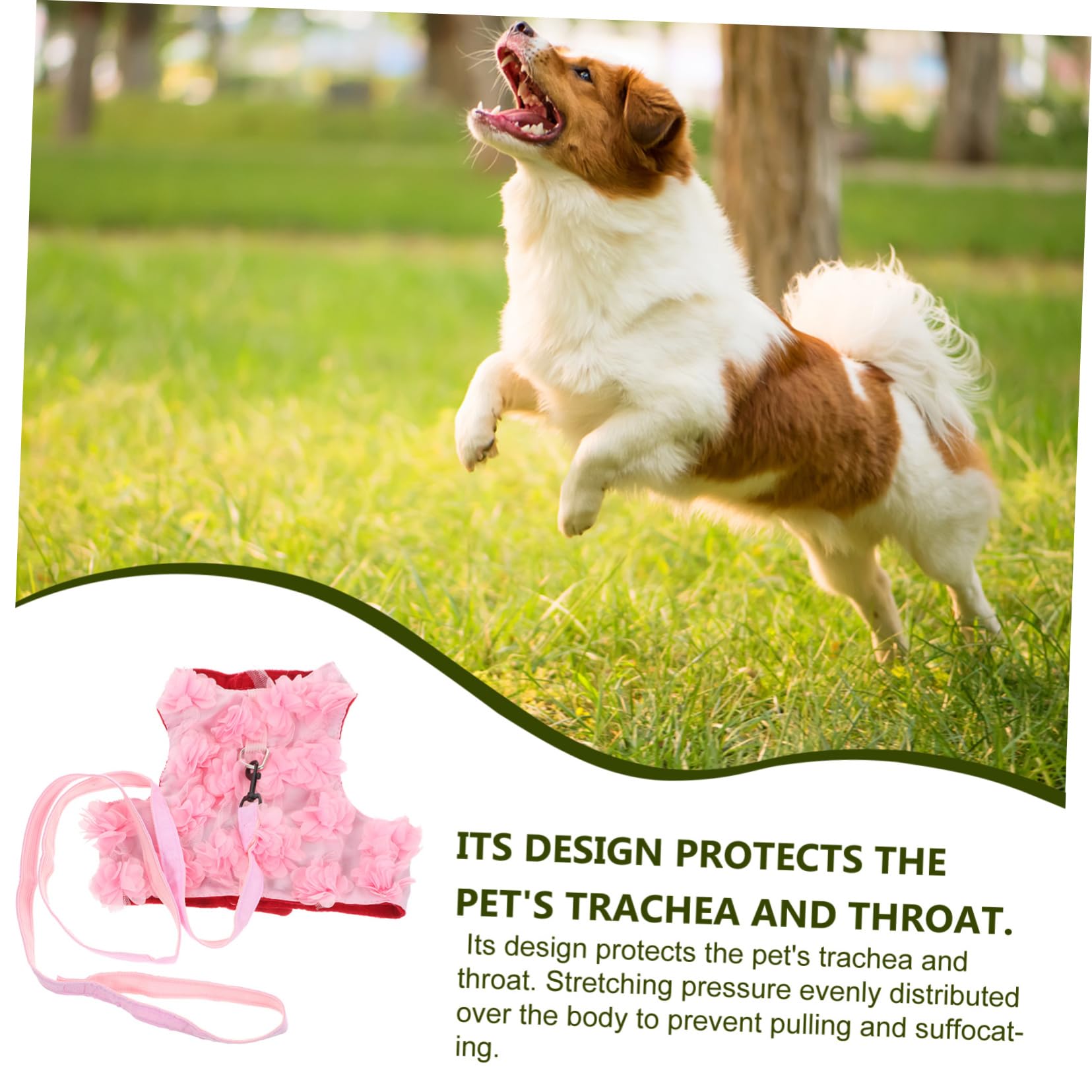 COLLBATH 3 STK Brustgurt hinten würfelunterlage einhelll Brustgeschirr hundezuggeschirr Hundegeschirr Hund mittel Katzensachen Hundeseil Dackel Haustierbedarf Haustier-Traktionsseil Rosa