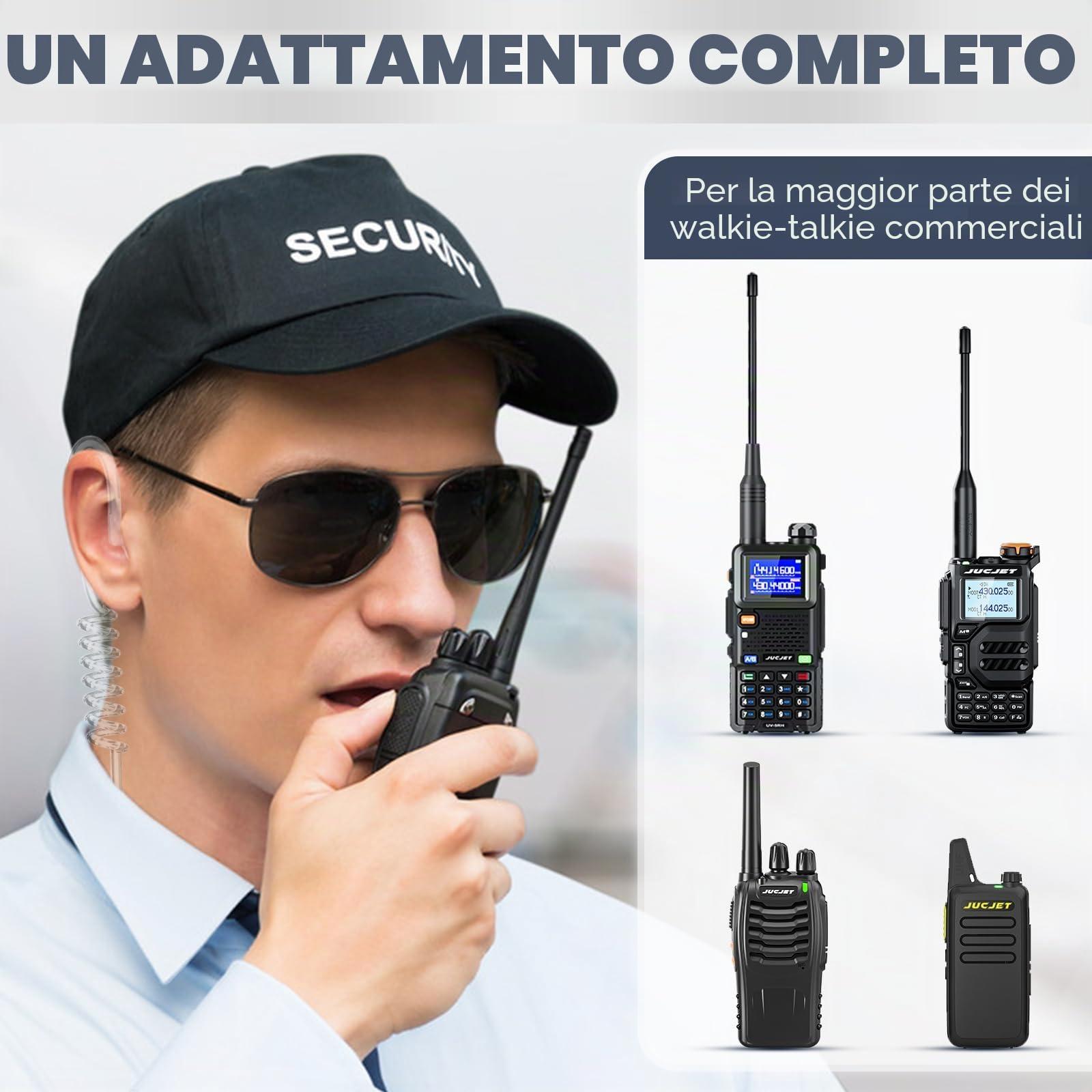 Walkie Talkie Headset con tubo sonoro compatibile con Walkie Talkie BF-88E 888S UV5R UV5RE Baofeng UV 5R BF-88E BF-888S Radio (6 pezzi)