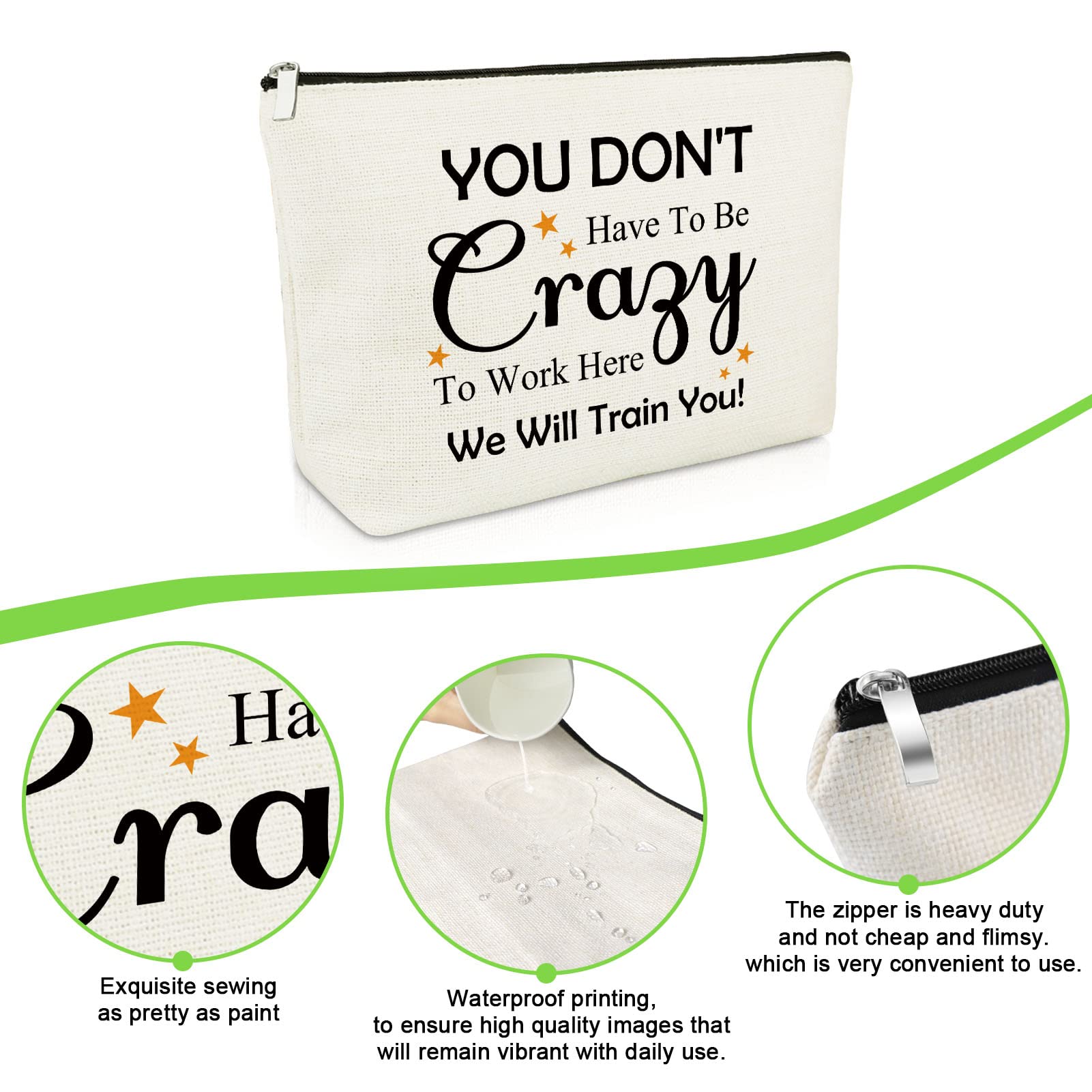 Regalos para compañeros de trabajo para mujeres, bolsa de maquillaje, regalo de despedida de compañera de trabajo, regalo de bienvenida para empleados, regalo de agradecimiento para empleados, regalo