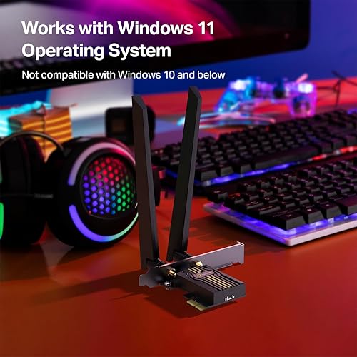 Vista 32 de TP-Link Tarjeta WiFi 6 AX3000 PCIe WiFi (Archer TX3000E), hasta 2400 Mbps, Bluetooth 5.3, 802.11AX Adaptador inalámbrico de doble banda con MU-MIMO