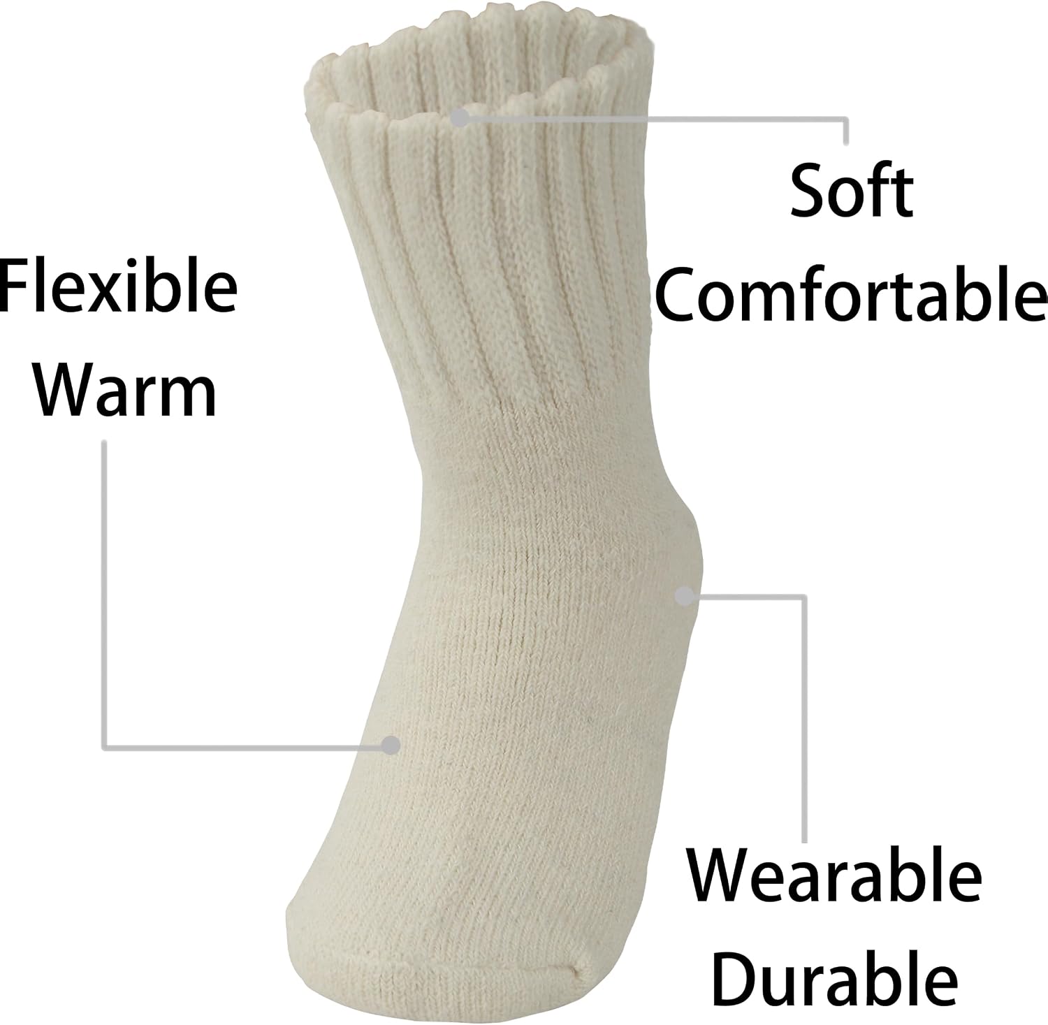 Weweya Boot Socks for Women - Thick Winter Knit Warm Socks - Gifts for Women