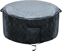 Insulated Inflatable Hot Tub Cover Round Full Coverage Hot Tub Thermal Cover Cap Dustproof