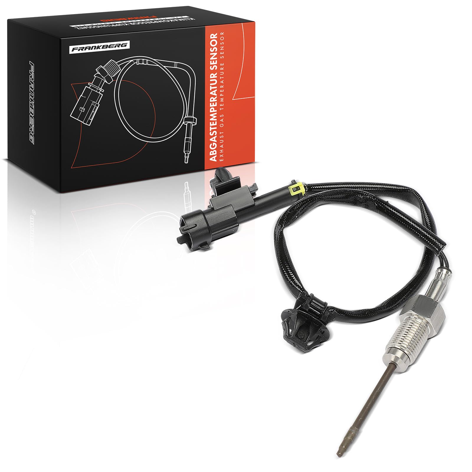 Frankberg Sensore temperatura gas di scarico Sensore gas di scarico 2-Poli Compatibile con i30 FD i30 Station Wagon GD Cee'D Sportswagon JD Carens IV iX20 JC Replace# 392212A860