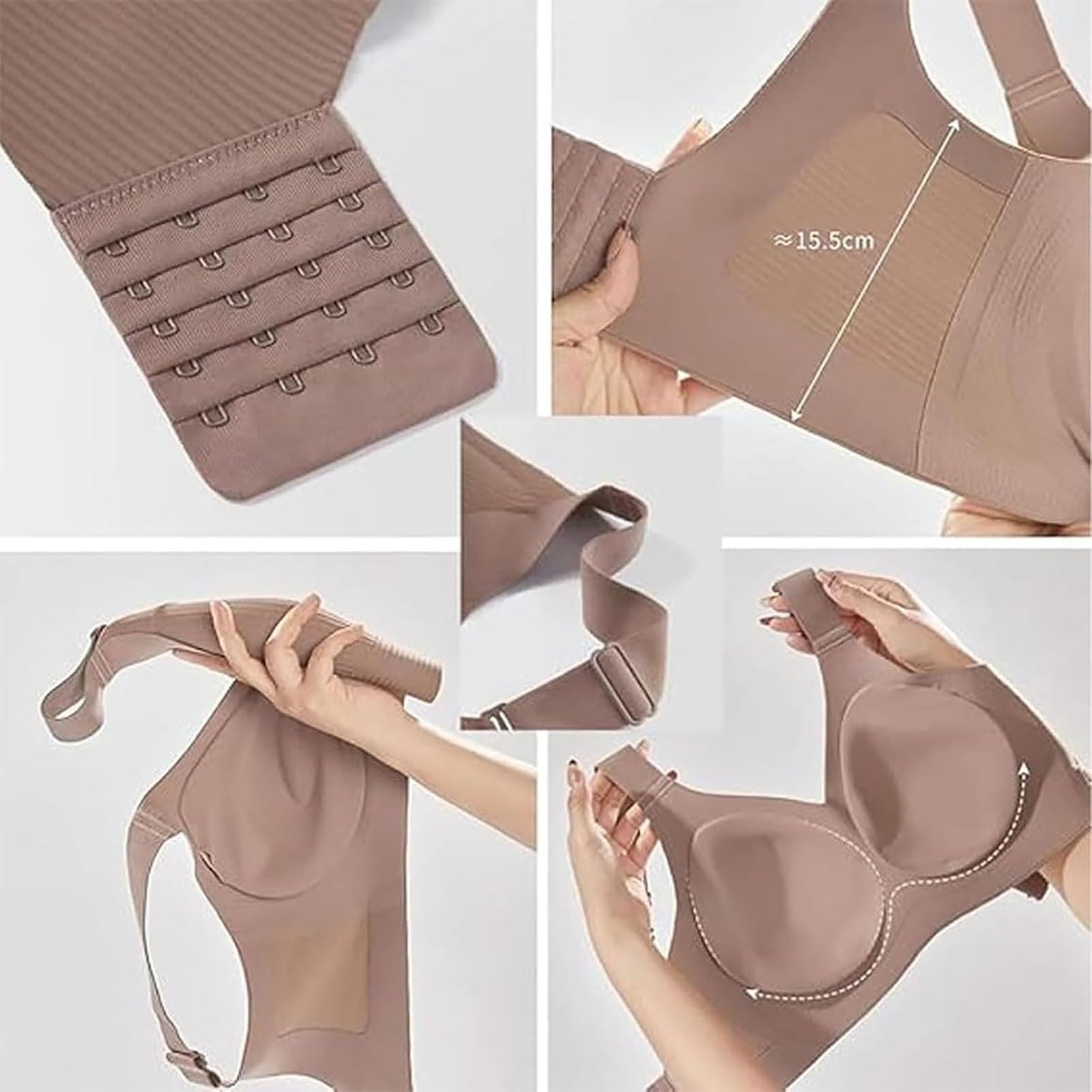 Paquete de 3 brasieres deportivos para mujer, ropa interior reductora para mujer, yoga, sin costuras, talla grande, bralettes para ocio, chaleco elástico