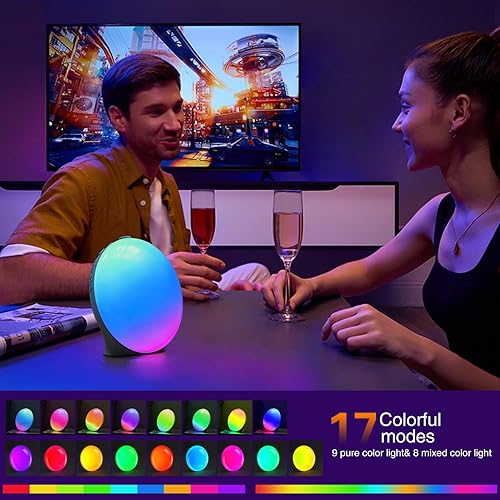 Miniatura 6 de Reloj despertador con luz de amanecer, luz nocturna de máquina de sonido para dormir, reloj despertador inteligente con simulación de amanecer,