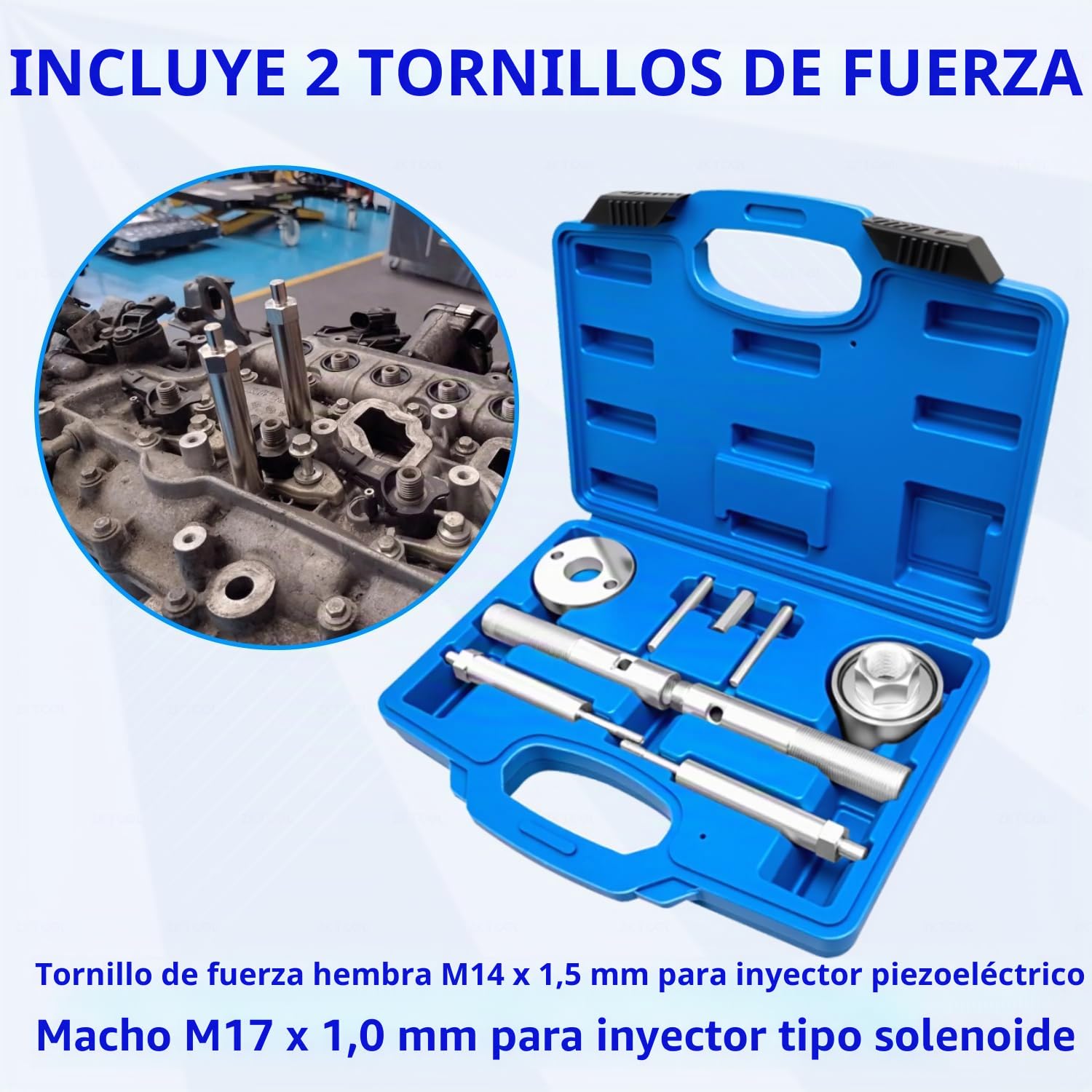 ZKTOOL Extractor/Extractor de Inyectores Diésel, Compatible con Renault, Nissan, Vauxhall y Opel 2.0 DCi M9R Motores, OEM MOT1966, 7711381966, EN50143
