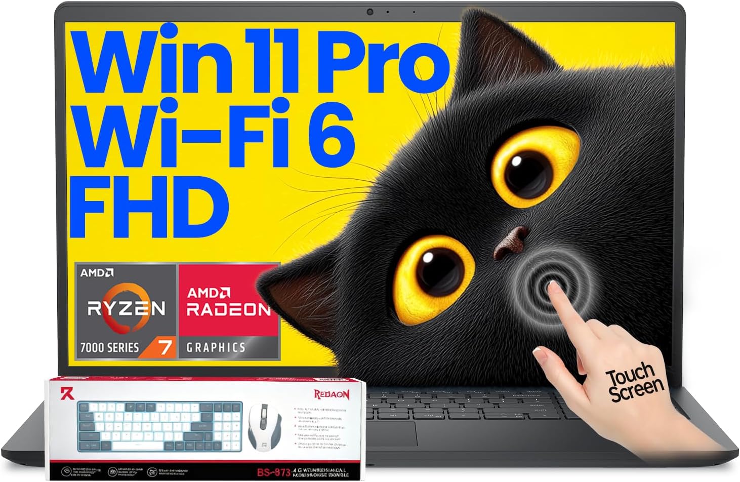 Dell Inspiron 15 Touchscreen Laptop for Business & Home, AMD Ryzen 7 7730U, 15.6″ FHD IPS Display, 32GB RAM, 1TB SSD, Numeric Keypad, HD Webcam, Windows 11 Pro, Patented KB Kit Dell Inspiron 15 Touchscreen Laptop for Business & Home, AMD Ryzen 7 7730U, 15.6″ FHD IPS Display, 32GB RAM, 1TB SSD, Numeric Keypad, HD Webcam, Windows 11 Pro, Patented KB Kit