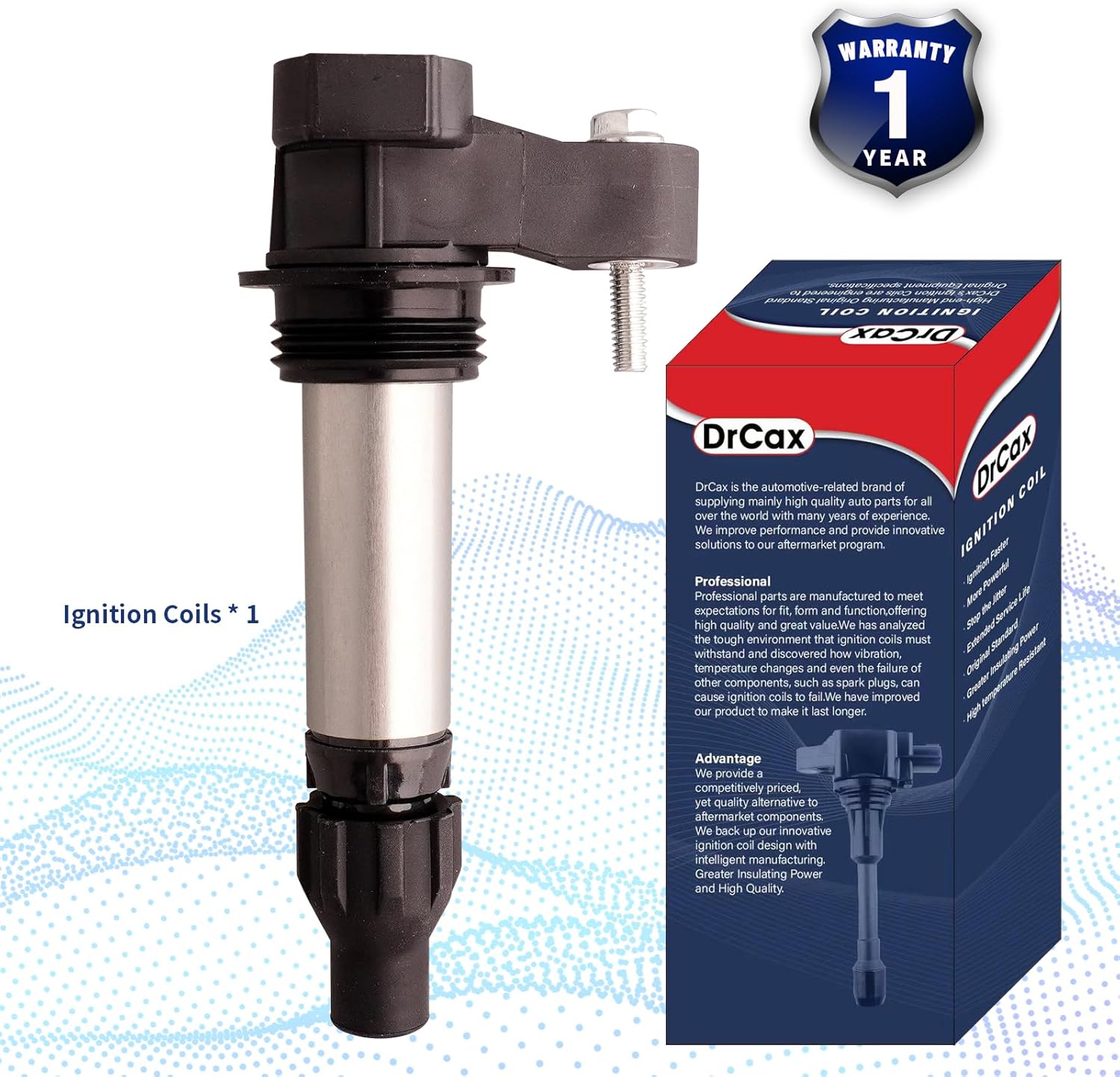 OEM Ignition Coil UF569 GN10494 C1555 Compatible with Cadillac ATS CTS SRX XTS Chevy GMC Camaro Equinox Impala Terrain Saturn Suzuki Saab - V6 3.0L 3.2L 3.6L Engines - 1 Pack