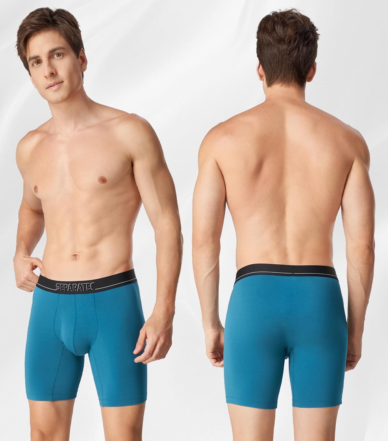 Separatec Mens Underwear with Separate Pouch Moisture Wicking Micro Modal Boxer Briefs Seamless Underwear with Fly 4 Pack - Image 7