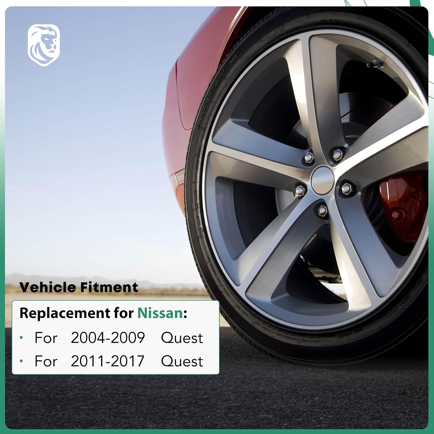 Set of 2 Front Driver and Passenger Side Brake Caliper Assembly Replacement for Nissan Quest 2004-2009 2011-2017 V6 3.5L