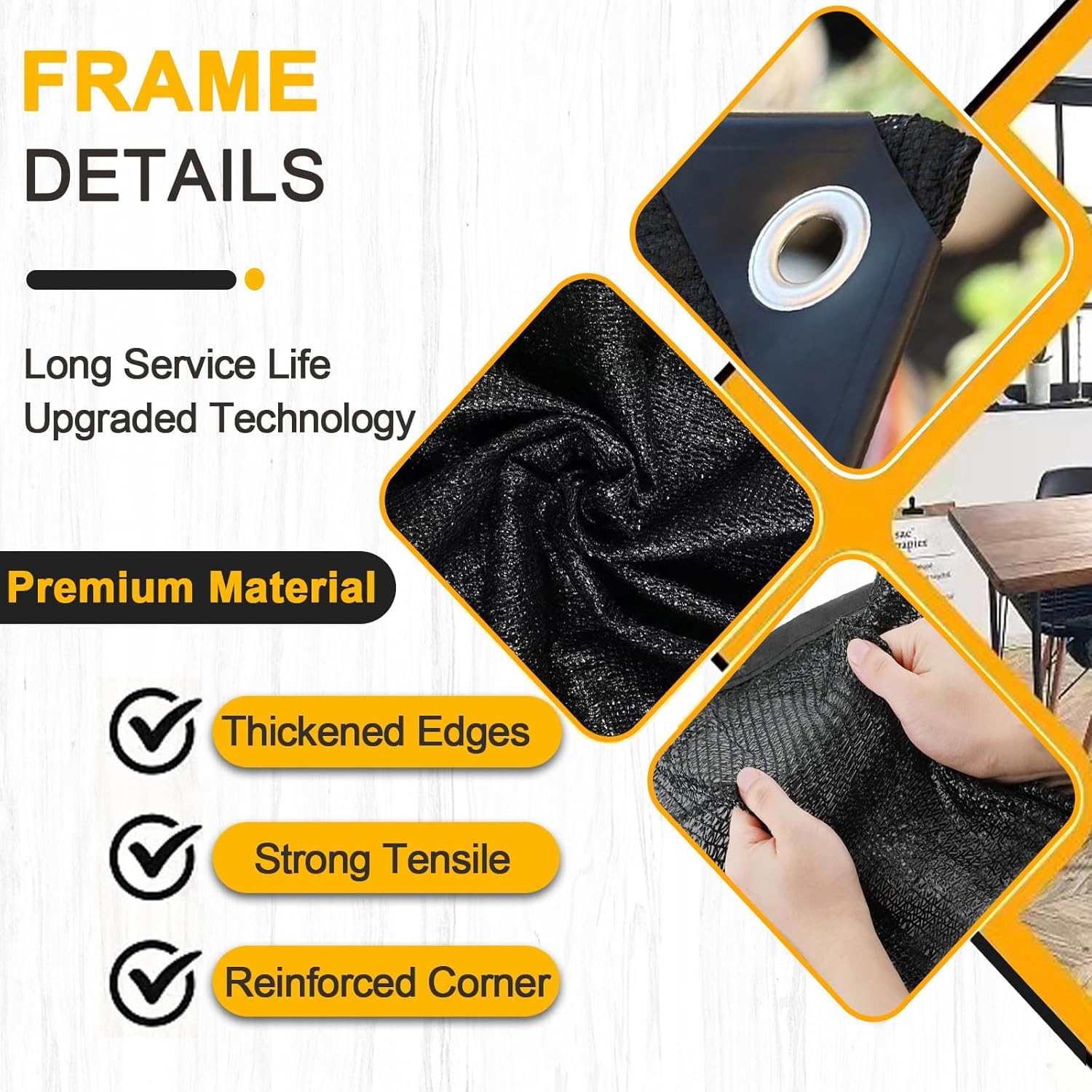 Malla de Sombra con Ojales, Red de Sombra 80-95% UV-Malla Sombreo Exterior HDPE Transpirable para Jardín Invernadero Pérgola Patio Balcón y Gallinero, Toldo de Sombra Resistente Viento - 5