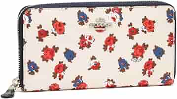 COACH 、ティーローズ、アップリケシリーズ、シャンブレー、財布。本革。 COACH 、ティーローズ、アップリケシリーズ、シャンブレー、財布