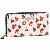 COACH ティーローズ　アコーディオン 長財布 COACH】コーチ アコーディオンジップウォレット 長財布 ティー