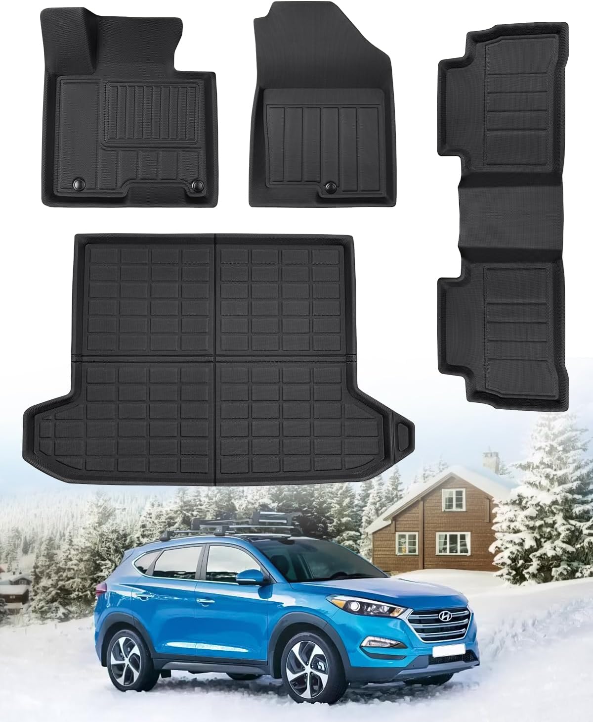 HAFIDI All Weather Car Floor Mats & Cargo Liner For 2022-2025 Hyundai Tucson (No