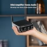 Fosi Audio BT20A Amplificateur stéréo Bluetooth, 2 Accueil Channel Audio Amplificateurs de composants pour les conférenciers passifs, Mini Récepteur d'ampli de classe D 200W pour intérieur, extérieur, Garage, Plafond, Bibliothèque