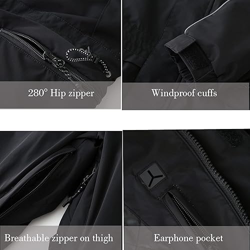 Miniatura 4 de GSOU SNOW Traje de esquí de una pieza impermeable a prueba de viento, traje de nieve aislado para deportes de nieve para hombres y mujeres