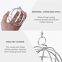 Vista 7 de Yardwe Comederos para pájaros colgantes de acero inoxidable, 2 unidades, para exteriores, jardín, decoración de patio salvaje