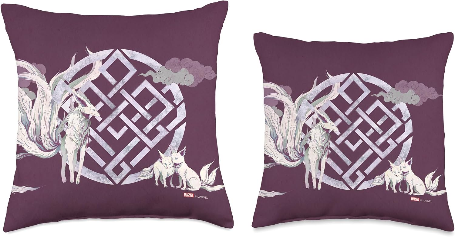 Shang-Chi and the Legend of the Ten Rings Mythical Purple Throw Pillow