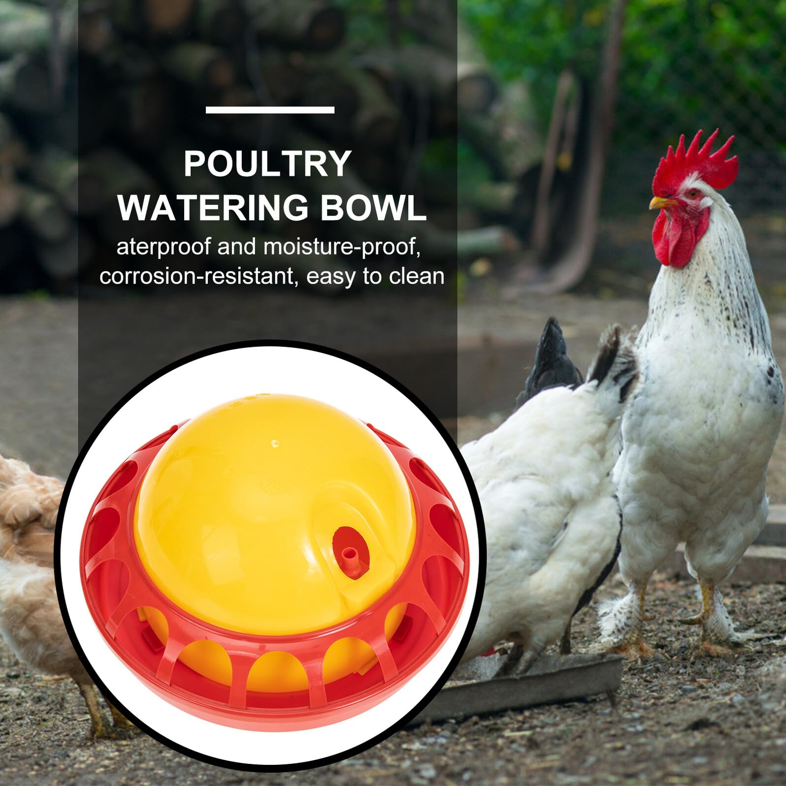 DOITOOL Bebedero Automático y Dispensador de Agua Instalación Sencilla de Plástico 1 Set para Pollos y Aves para Ganadería en Granja