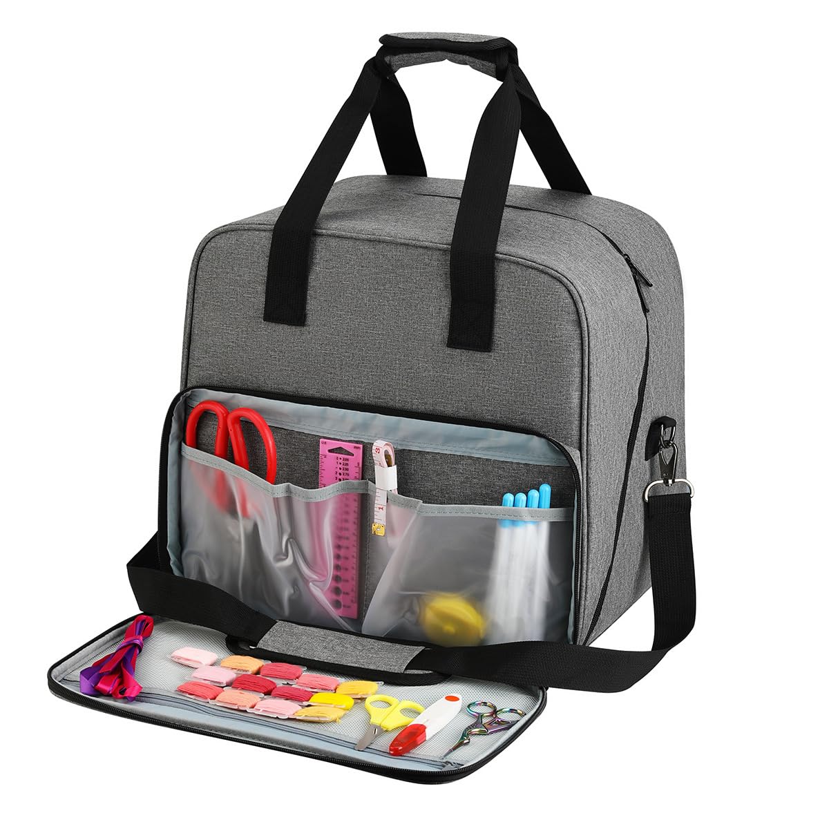 Borsa da Trasporto Imbottita in PVC per Macchina da Cucire - Esclusiva Custodia Adatta per la Maggior Parte Delle Macchine