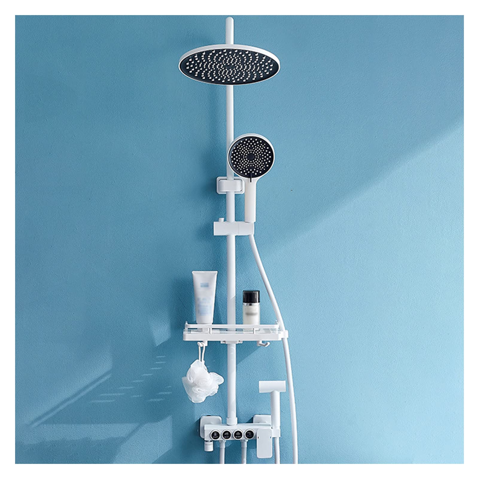 Système de douche effet pluie luxe en laiton massif pour salle de bain moderne