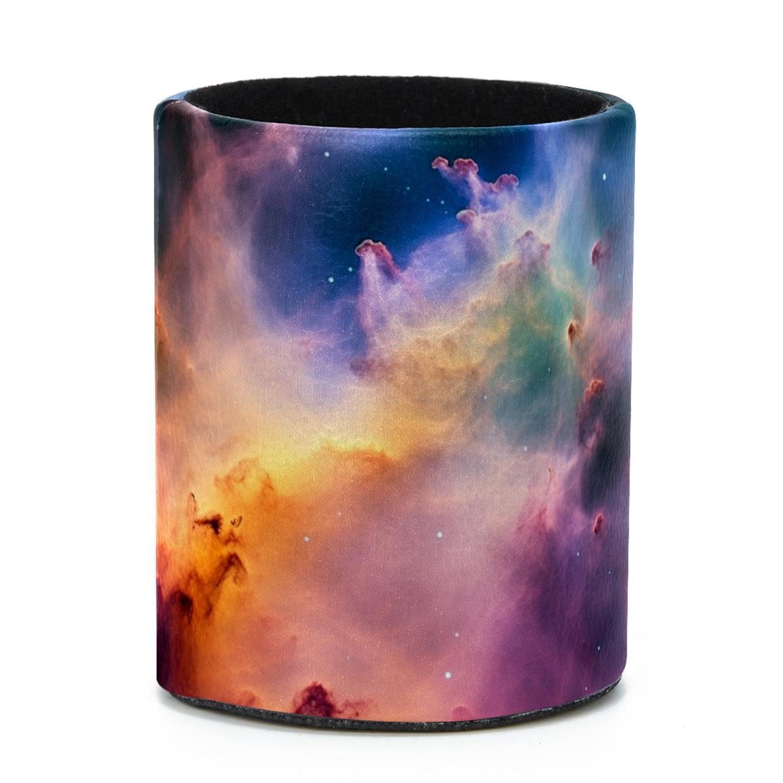 VAPOKF Round Pencil Holders for Desk, Stars Nebula Pen Holders Pen Pot Makeup Brushes Storage Desktop Stationery Supplies Organiser for Home Office