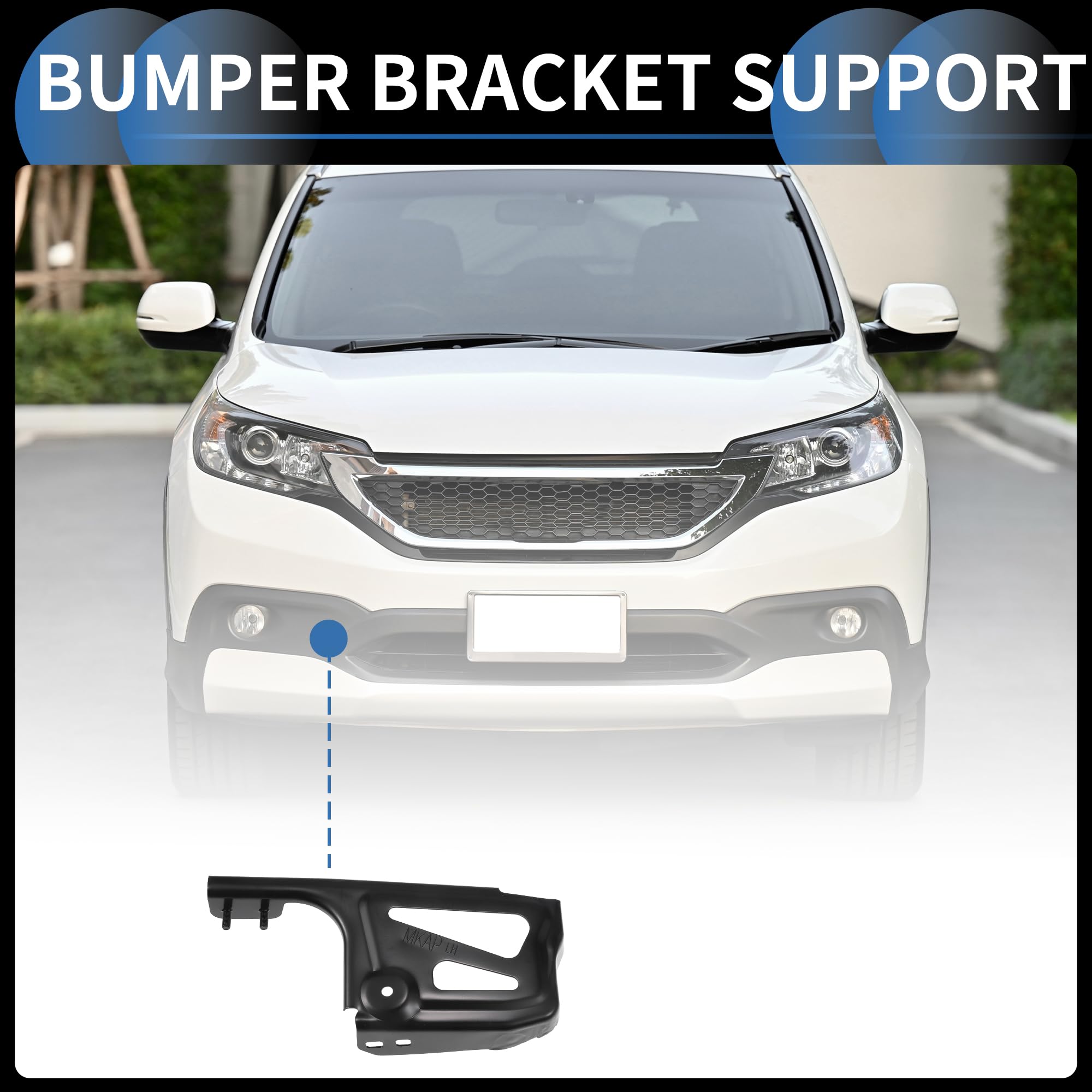 Evan-Fischer Front Driver Side Bumper Bracket – Fits Toyota Tacoma 2016-2023, Inner Support Arm Replacement