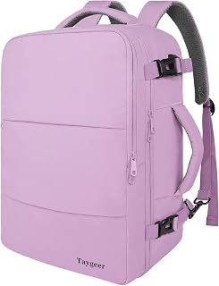 Large Backpack for Women Travel Bag, Luggage Backpack for College Women with 15.6inch Laptop Compartment and Shoe Pouch, Carryon Backpack for Airplane Business Hiking Travel Essentials, Orchid Purple