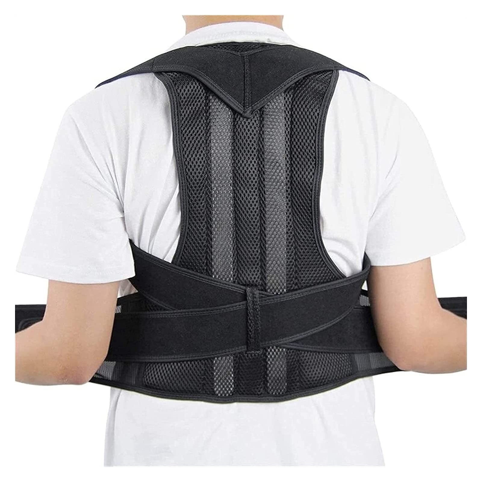 Correttore Posturale per la Schiena Completa, Traspirante Spalla di Sostegno per la Schiena per Uomo Donna Tutore Lombare Corsetto Cintura Posteriore per Sollievo Adolescente Gobbo, Postura Cattiva,