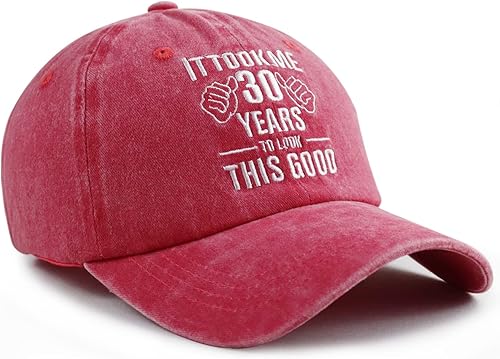 Miniatura 4 de It Took Me 30 Years to Look This Good Hat para mujeres y hombres, divertida gorra de béisbol con bordado ajustable para cumpleaños de 30 años