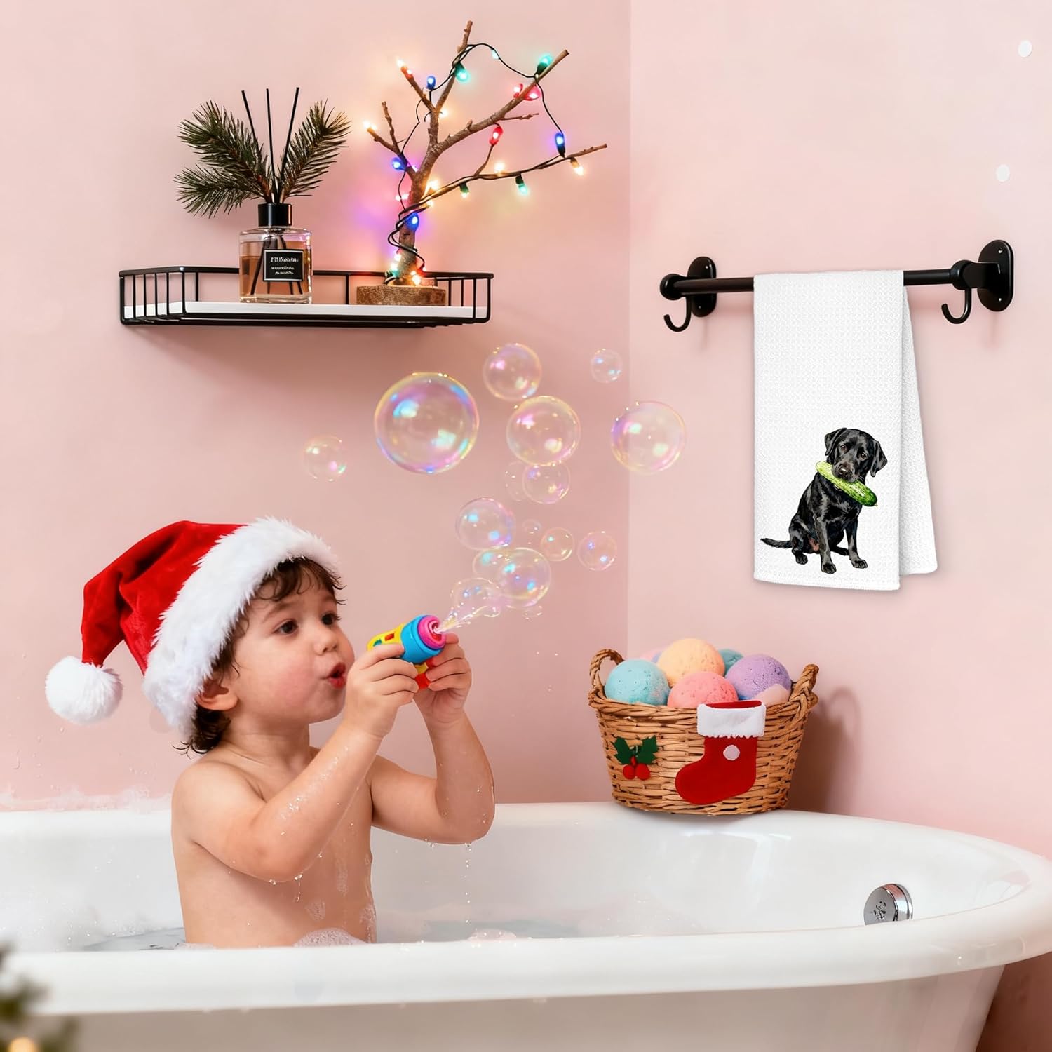 Black Labrador Retriever Kitchen Towels 16x24 in, Black Lab Gifts, Gifts for Labrador Dog Lovers, Funny Cucumber Lab Decorative Hand Tea Dish Towels for Kitchen Dining Room - Image 5