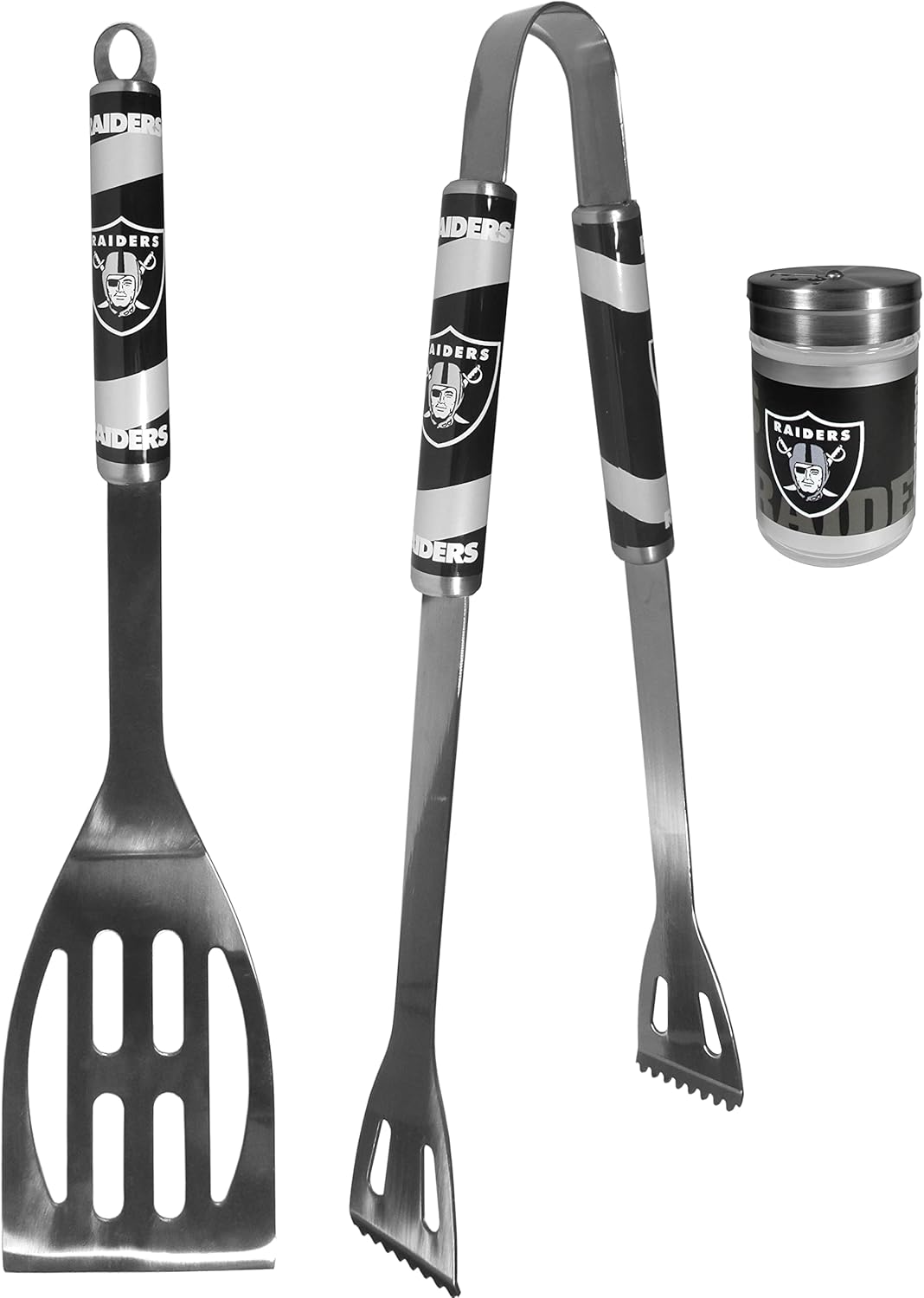 NFL Siskiyou Sports Fan Shop Las Vegas Raiders 2pc BBQ Set with Season Shaker One Size Team Color