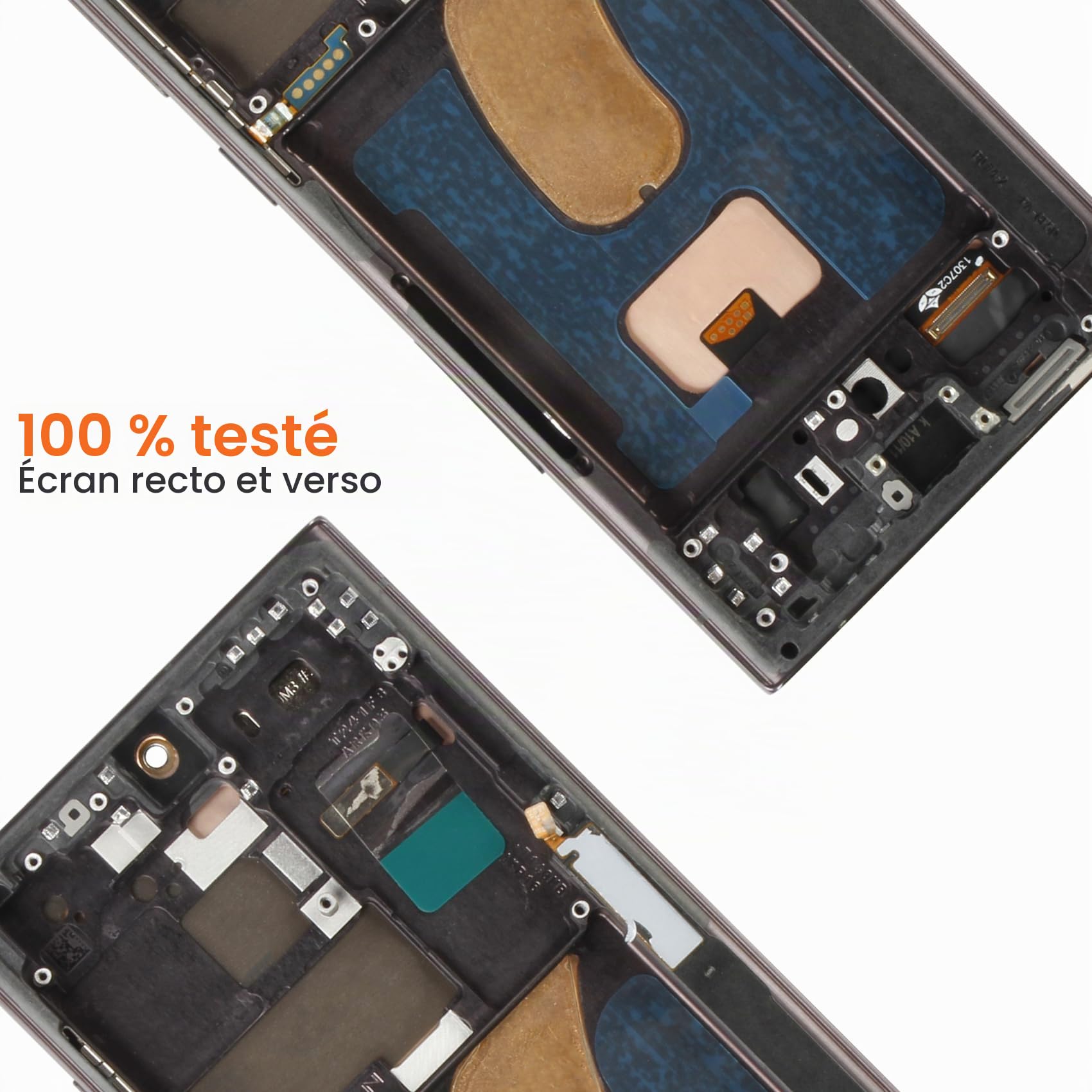 AGCUT (US Version, SM-S918U) Écran LCD pour Samsung S23 Ultra 5G SM-S918U1 6,8 Pouces LCD Display Affichage Digitalizer Ecran Tactile Assemblée avec Outils (Noir avec Cadre, sans Empreinte)