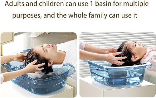 Bacino per shampoo, bacino per il lavaggio dei capelli | Ciotola per shampoo invernale per feriti | Ciotola per lavare i capelli e il bacino a casa per anziani e pazienti disabili a letto - 4