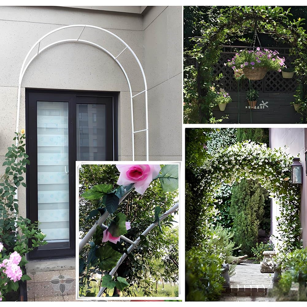 Treillis pour plantes grimpantes d'extérieur avec base – 120–300 cm de largeur, noir/blanc/vert – Parfait pour les mariages, les cérémonies et la décoration d'événement, l'aménagement paysager de
