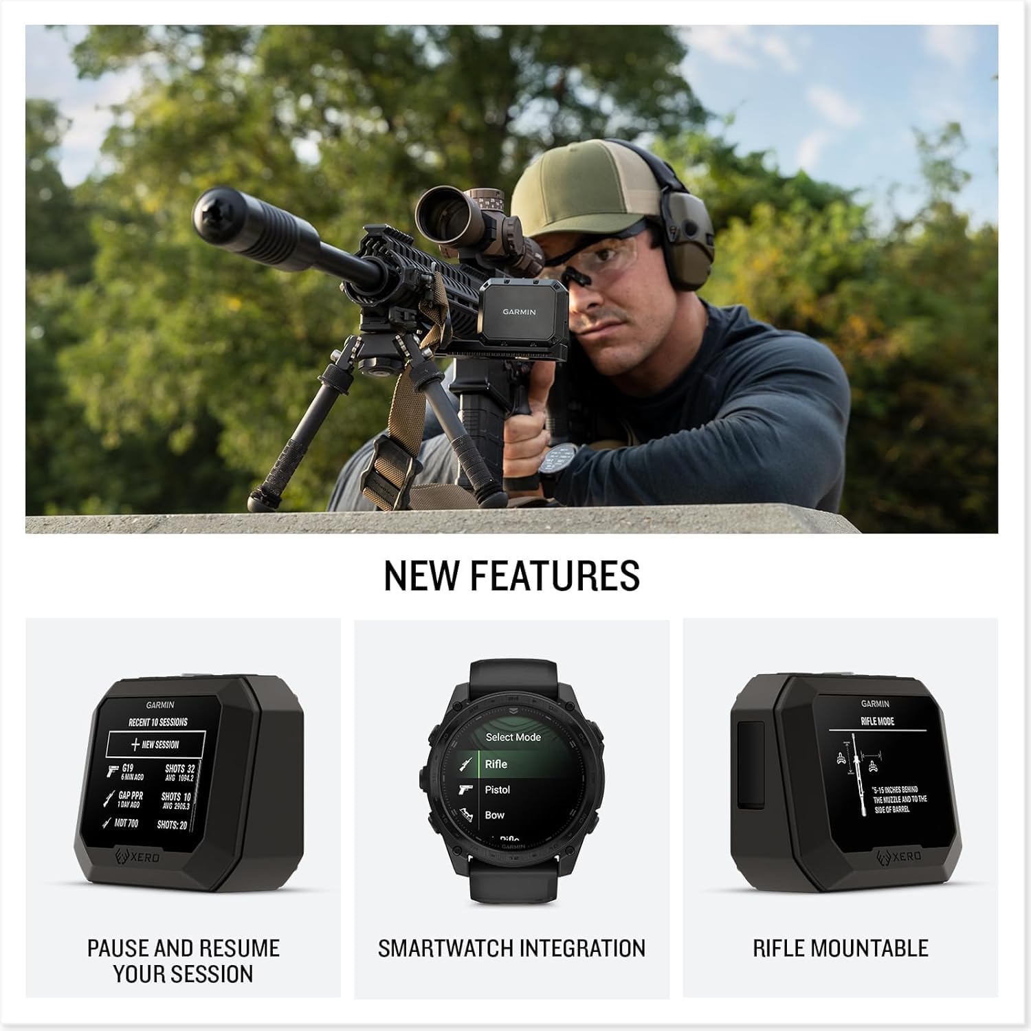 Garmin Xero C2 cronografo balistico | Cronografo compatto e affidabile traccia fino a 10 scatti al secondo, letture istantanee da 100 a 5000 fps con treppiede e custodia serie Siganture
